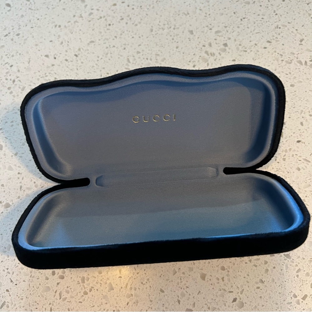 Gucci Hardshell Empty Sunglass/Eyeglass Case, Black Velvet